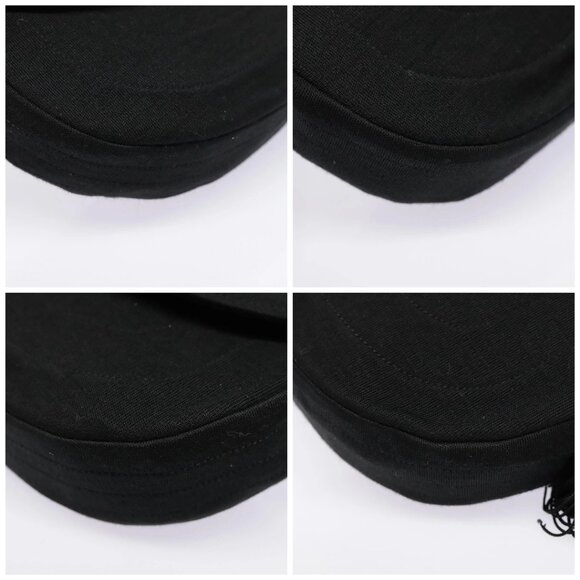 CHANEL Chain Shoulder Bag Cotton Black Gold CC - Picture 16 of 16